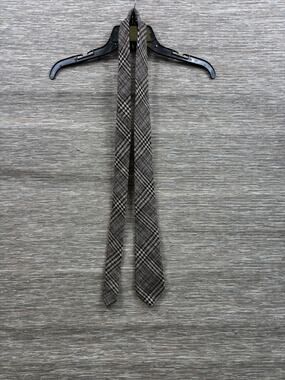 Sprezza Tie Mens Brown Tweed Plaid Skinny Necktie One Size Classic Dress